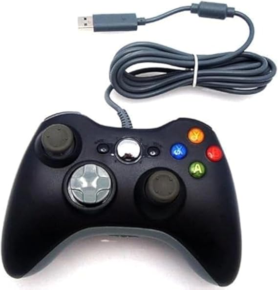 USonline911 USB Wired Controller Replacement for Xbox 360 Joypad Vibration Gamepad Joystick for PC Controller for Windows 7/8 / 10(Black