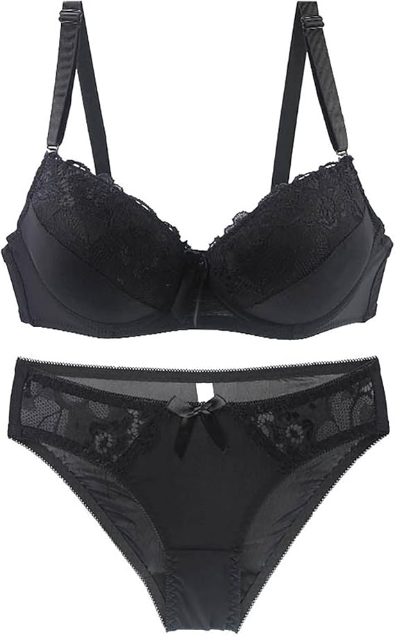 Bra and Panty Sets for Women - Seamless Bralettes Lace Lingerie Sexy Comfortable Sports V Neck Bra Thongs