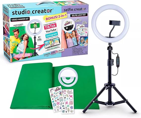 Studio Creator Video Maker Kit Bonus! 2-in-1 Selfie Light Kit