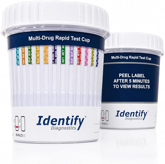 Identify Diagnostics 12 Panel Urine Drug Test Cup Kit - 2 Pack