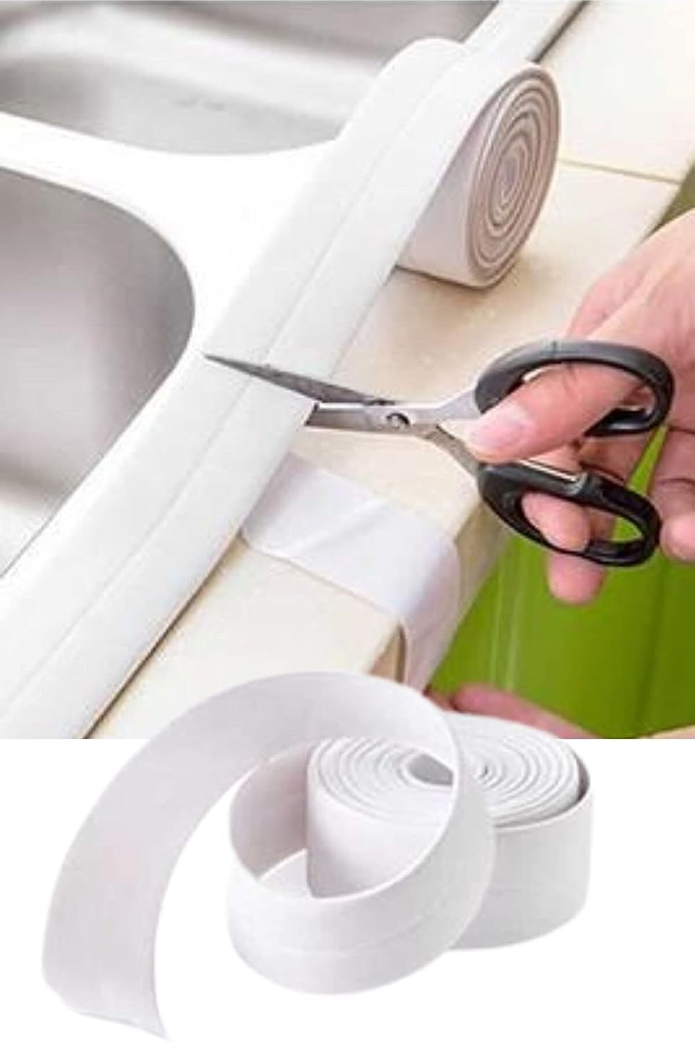 FEYZAYAPI 3.2M Bathroom Bathtub Kitchen Sink White Water Leak Proof Tape Waterproof Tape