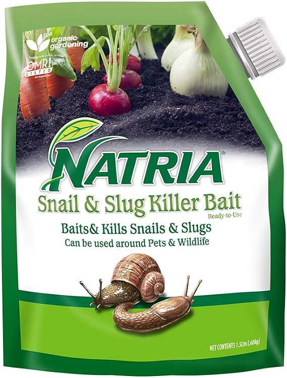Natria Slug and Snail Killer, Baits and Kills Snails and Slugs, 1.5 Pounds, Ready-to-Use Granules