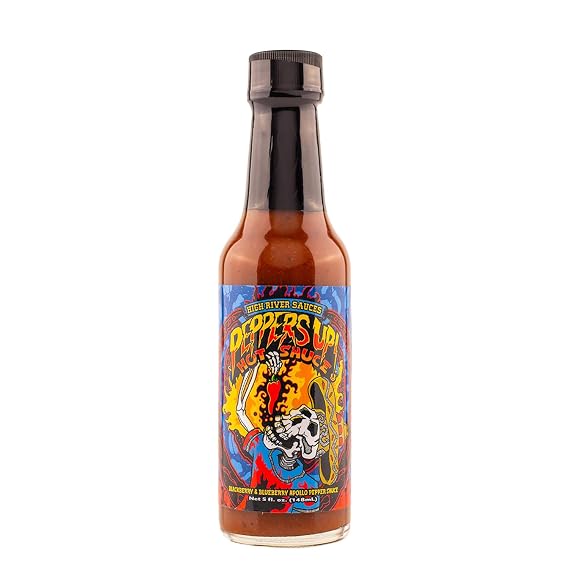 Heatonist Peppers Up! By High River Sauces, Firey Hot Sauce With Flavors of Apollo Pepper Mash, Yuzu & Apple Cider Vinegar, Made With All Natural Ingredients, 5 fl oz Bottle (1-Pack)