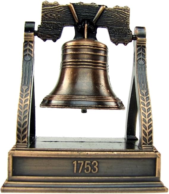 Bronze Metal Liberty Bell Miniature Replica Die Cast Novelty Pencil Sharpener