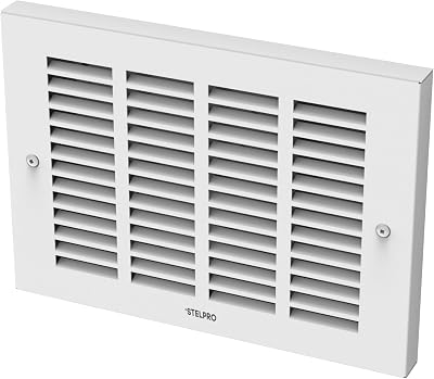 Stelpro Sonoma Horizon Wall Fan Heater 1500W or 750W  120V 12 58 H 9 116 W Compact Design Silent Comfort, Quick Heat No Built-In Thermostat White ASOH1501WCW