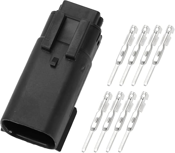 Engine Harness Connector Plug Inner Male Wire Terminal Connector for Harley-Davidson Plastic Black Waterproof