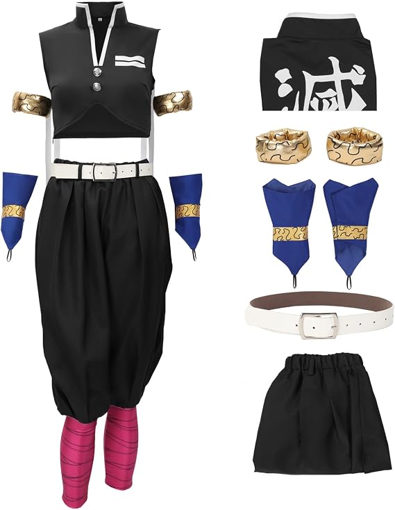 DAZCOS Anime Women Complete Cosplay Costume Waistcoat Pants Waistband with Accessories Outfit Set for Adult Party Halloween