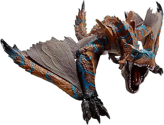 TAMASHII NATIONS S.H. MonsterArts Monster Hunter Rise Tigrex, Approximately 11.8 inches 300 mm, PVC & ABS Pre-painted Action Figure