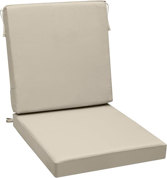 AAAAAcessories Outdoor Chair Cushions, 18 x 16.5 x 3 + 20 in, Set of 1