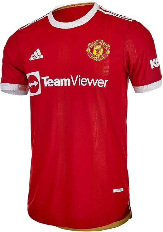 adidas Men's Manchester United Home Authentic Soccer Jersey 2021/22 (XX-Large) Red