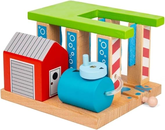 Bigjigs Rail Wooden Train Washer - Other Major Wooden Rail Brands are Compatible