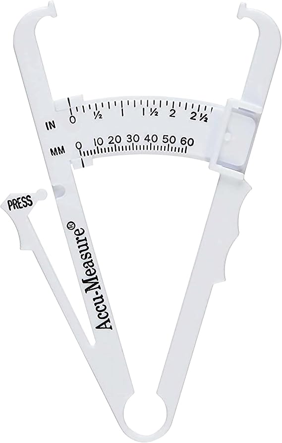 Fitness 3000 Body Fat Caliper | Skinfold measurement tool, simple self-testing design, fitness tracking at home or with a personal trainer, skinfold calipers