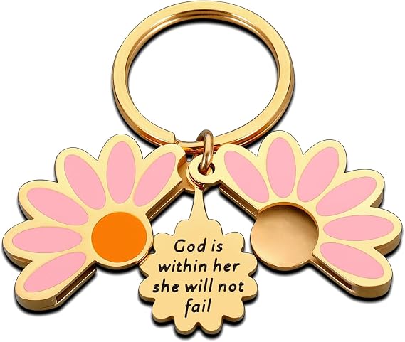 First Communion Gifts for Girls, Confirmation Gifts for Teen Girls Christian Keychain for Women Daughter Teens Religious Cross Keychain Bible Verse Catholic Church Stuff for Female Friends Mom Sister