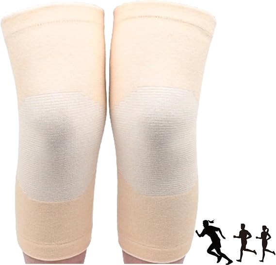 Bamboo Knee Compression Sleeve, Bamboo Knee Support for Night Sleep, Osteoarthritis Knee Support, Unisex Bamboo Charcoal Elastic Knee Brace Kneecap Protective Pads Support-Gray