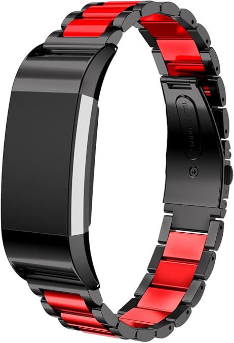 Metal Watchband Compatible with Fitbit Charge 2 Quick Easy Fit Stainless Steel Wristband Strap Replacement for Charge 2 Smartwatch Accessory