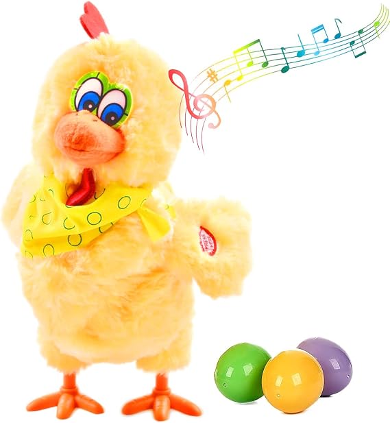 29.05cm Electric Plush Laying Egg Chicken Toy for Kids