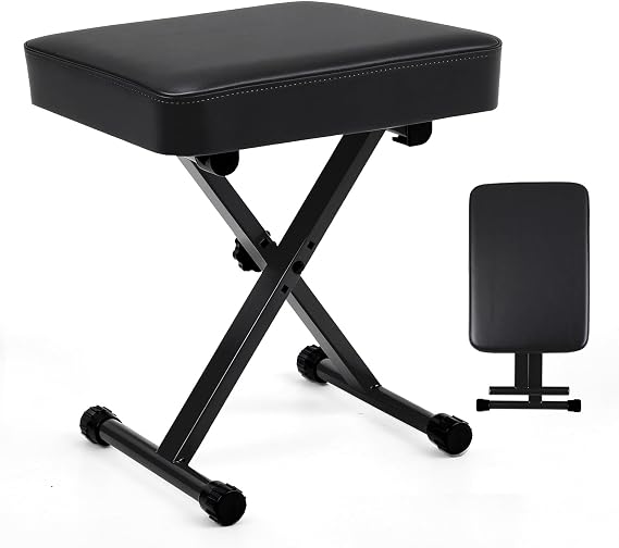 OLIXIS Piano Bench, Guitar Stool, Collapsible Stool