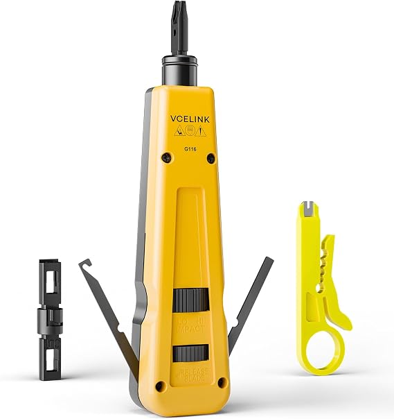 VCELINK Punch Down Impact Tool with 110 and 66 Blades, Network Wire Punch