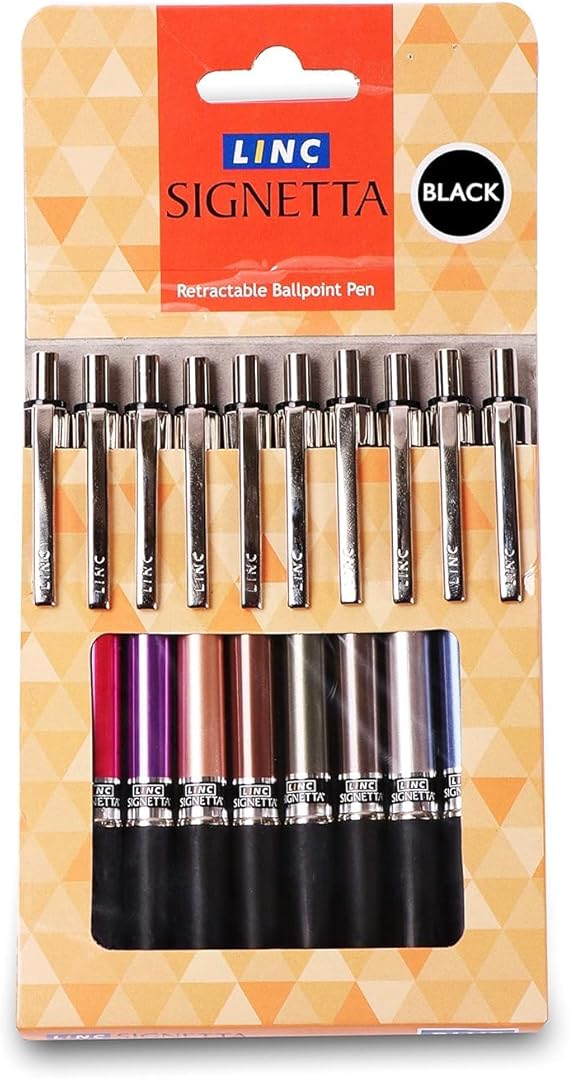Linc Signetta Ball Pen, Blue, 10 pcs