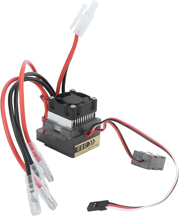 RC ESC, 360A Waterproof Dust Proof Brushed ESC with Heat Sink for RC Cars Boats Drones Off-Road Racing Hobbyists