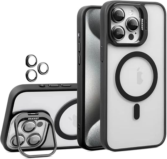 for iPhone 16 Pro Max Case -Shock Military-Grade Rugged Phone, Slim,Scratch-Resistant, Precise Cutouts,Kickstand, Anti-Slip Grip,Durability,Protective Covers,Black