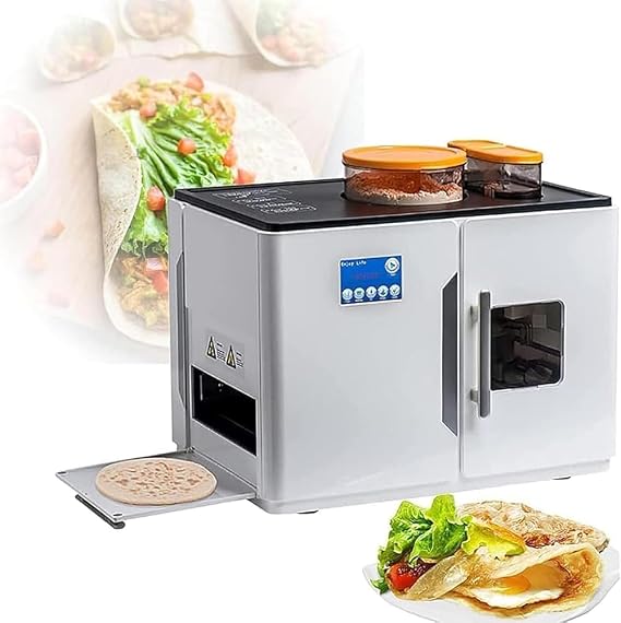Fully Automatic Electric Flatbread Maker Makes 20 Pcs at Once | for Chapati, Tortilla, Pancake, Roti, Naan & Corncakes