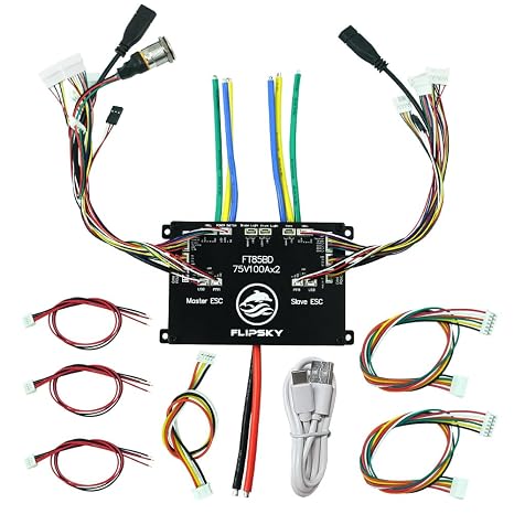 Flipsky FT85BD Dual ESC Aluminum Housing Non VESC for Electric Skateboard/Scooter/Ebike Speed Controller/Electric Motorcycle/Robotics