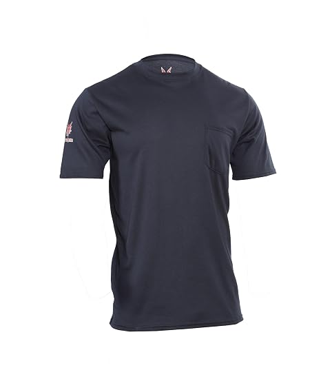 DRIFIRE FR Power Dry Short Sleeve T-Shirt, CAT 2, Flame Resistant, Navy, 3X-Large/Tall, TEE-PDN-SS-3XT