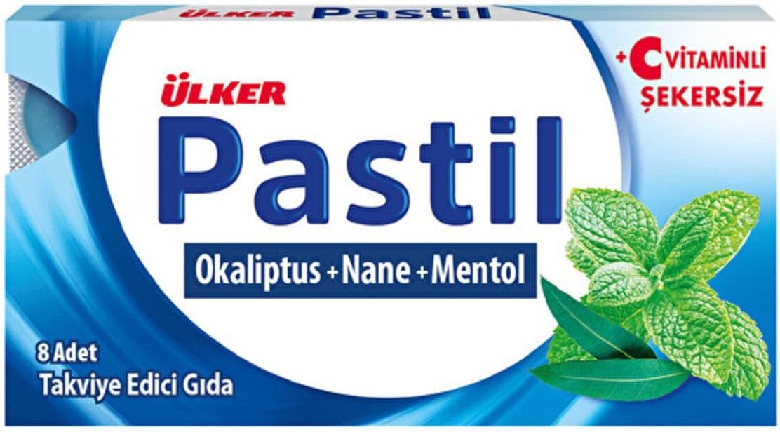 ÜLKER Pastil Eucalyptus Menthol Mint, 22.4 Gr