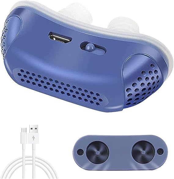 Anti Snoring Devices for Sleep Apnea Relief, Wearable Snoring Aids for Men & Women, Electric Sleep Apnea Machine to Stop Snoring, Comfortable Anti Snoring Solution for Blocked Nostrils