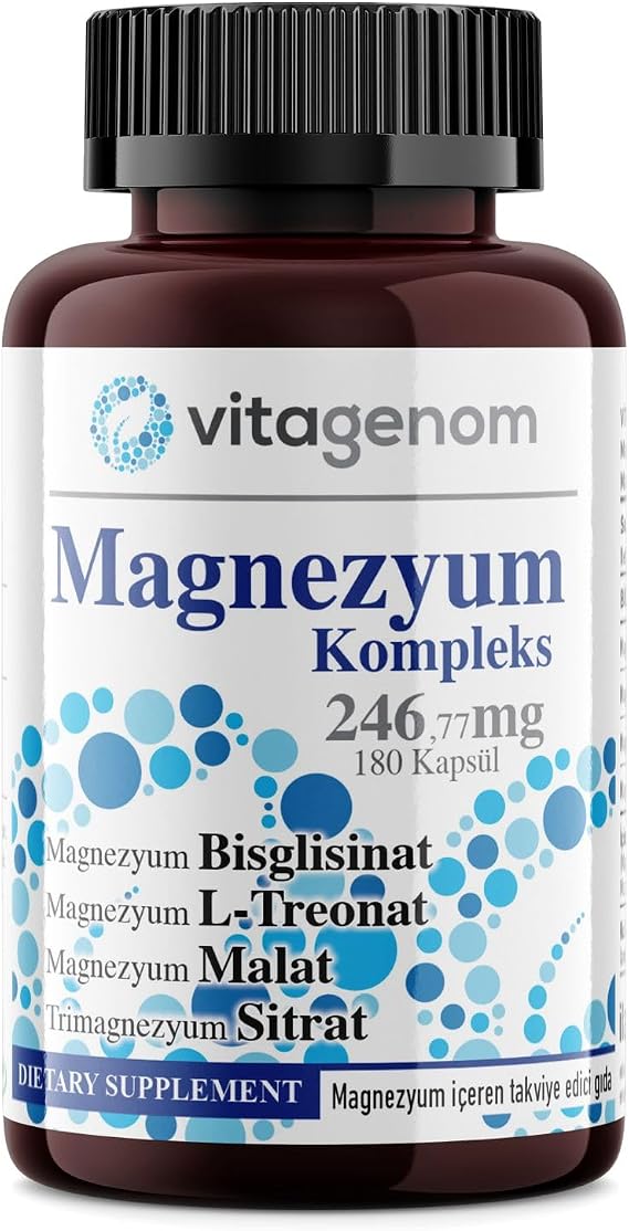 Vitagenom Magnezyum Kompleks 246,77 Mg 180 Kapsül
