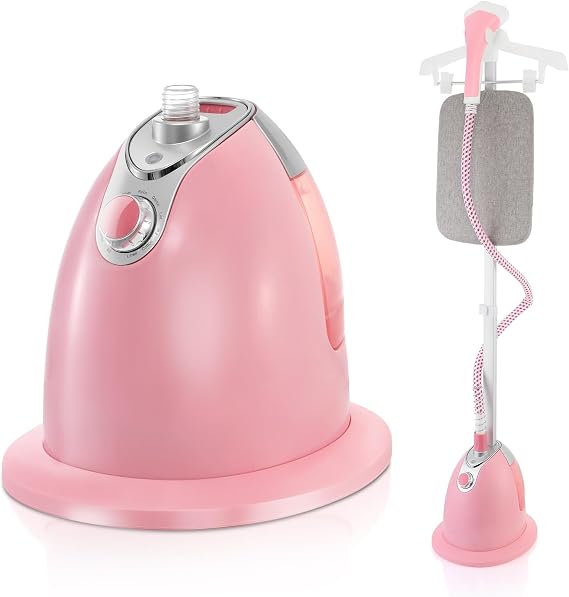 BEAMNOVA Steamer for Clothes Standing Garment Steamer Clothing Steam Iron with Ironing Board Wrinkle Remover 1.4L Water Container for 1 Hour Continuous Steaming, Fast Heats in 45s