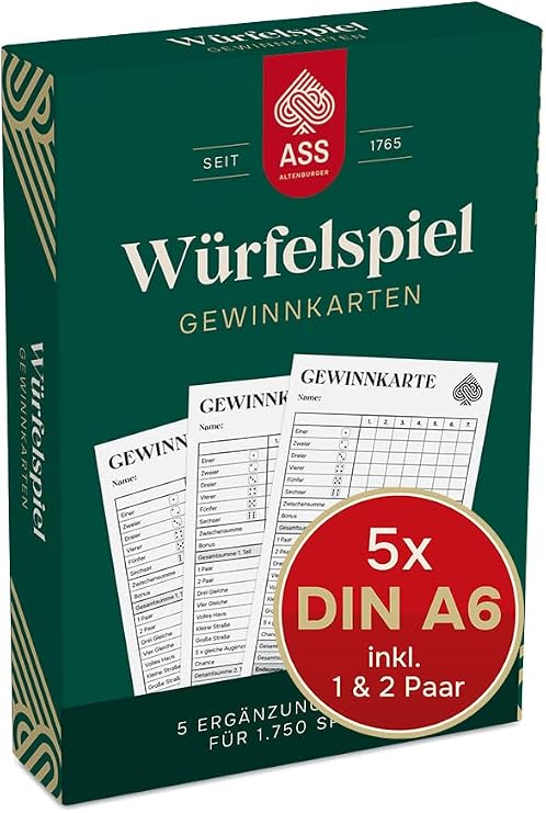 ASS Yatzi Block, 5-Pack