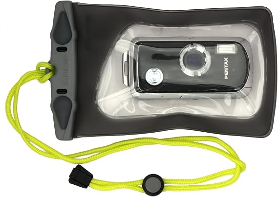 Aquapac Waterproof Camera Case, Mini | Waterproof Camera Case, Made in the UK, Travel Essential, Watersports, Hiking, Mountain Biking, Running
