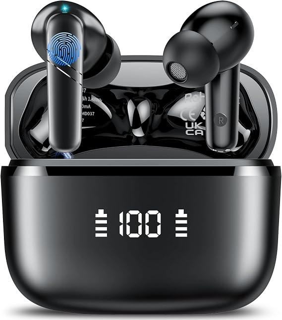 AI Language Translation Earbuds, 48H Real-Time Bluetooth 5.3 Translator Earbuds, Support 164 Languages with AI App, 3-in-1 Ear Buds with ENC Mic, 5 Translation Modes Earphones Travel/Business/Learning