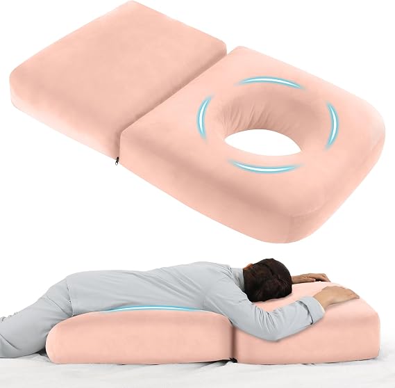 Pregnancy Pillows for Sleeping, 45.3 Inch Pregnancy Massage Pillow Full Body Pillow with Removable Cover - Support for Back, Legs, Belly, HIPS for Pregnant Women(Pink)