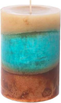 Beach House 3-Layer Mottled Pillar Candle