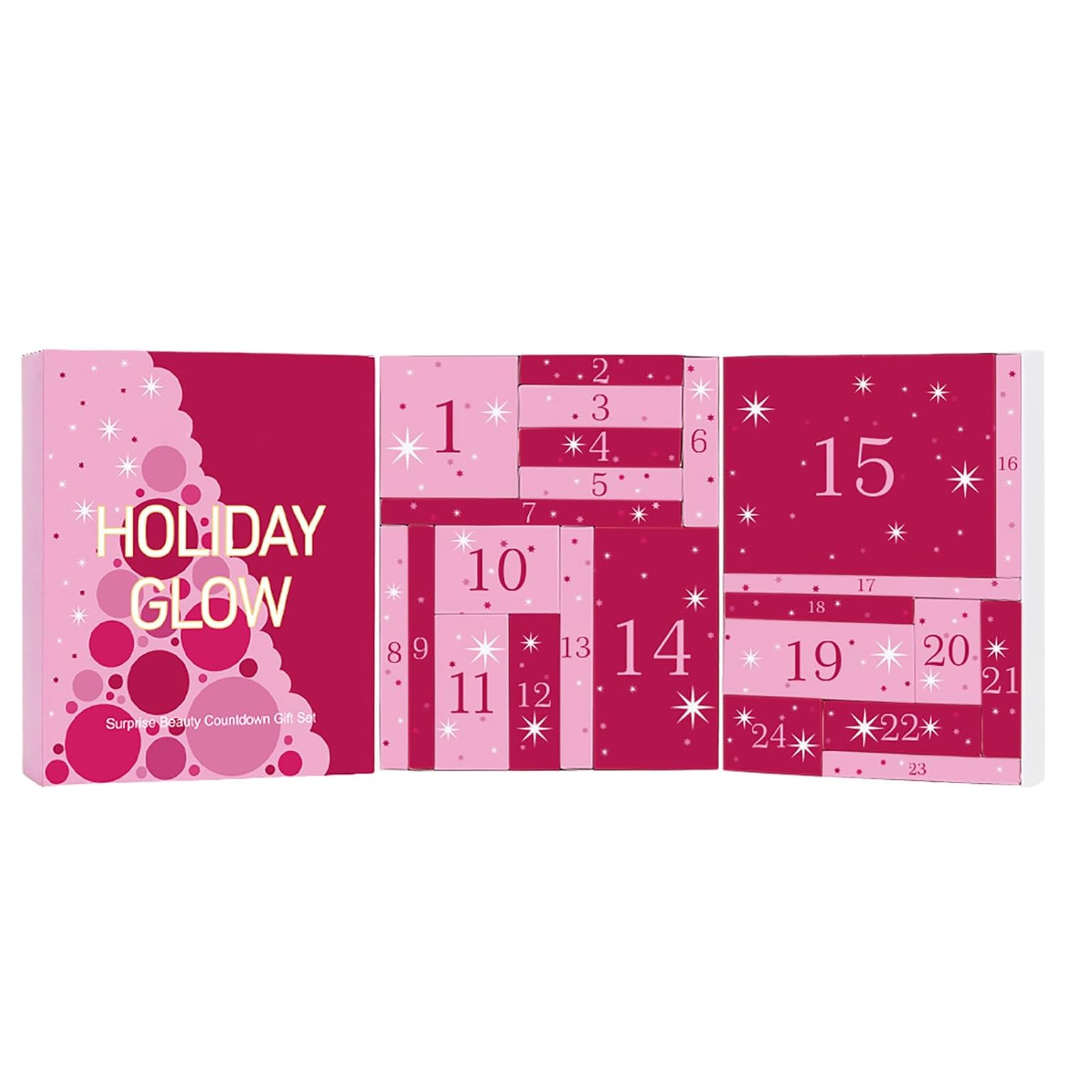 Christmas Advent Calendar Beauty Sets,24 Days Countdown to Women Christmas Gifts,Makeup Sets Include Eyeshadow Palette Eyeliner Lipstick Cosmetic Brush Cosmetic Surprises For Women Teens Gift Set