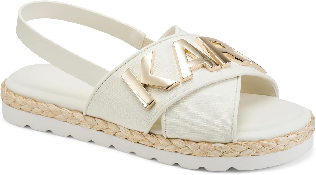 KARL LAGERFELD Women's Cushioned Insole Everyday Charla - Slingback SandalFlat Sandal