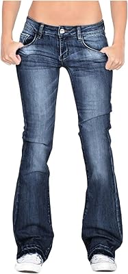 Butt Lifting Low Rise Jeans for Women Trendy Stretch Wide Leg Boot Cut Denim Pants