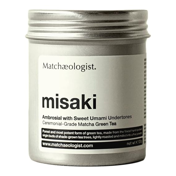 Matchaeologist Misaki Ceremonial Grade Matcha Powder Japanese Shade-Grown Green Tea, Stone-Ground Premium Matcha with Rich Umami Flavor (20g / 0.7oz)