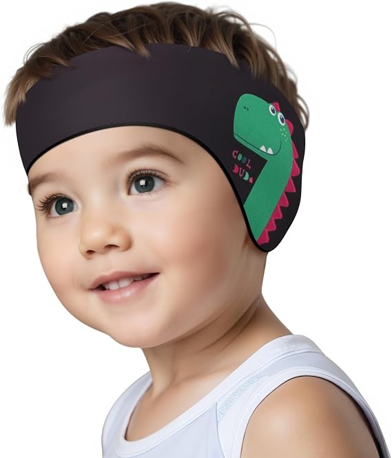 HeySplash Kids Swim Headband, Neoprene Guard Holds Earplugs Keep Water Out