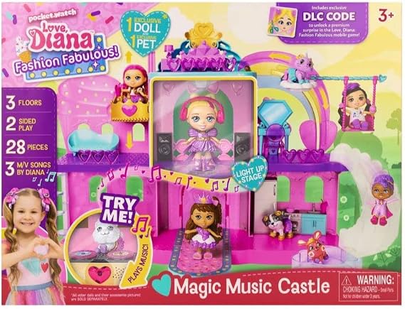 Love, Diana Fashion Fabulous Magic Music Castle Playset