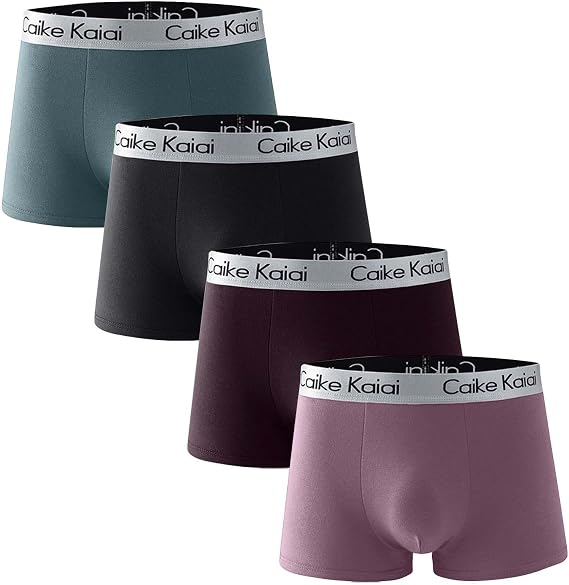 Mens Underwear Boxer Briefs Cooling Performance Breathable Boxers Sexy Lightweight Athletic Wicking Underpants 4-Pack