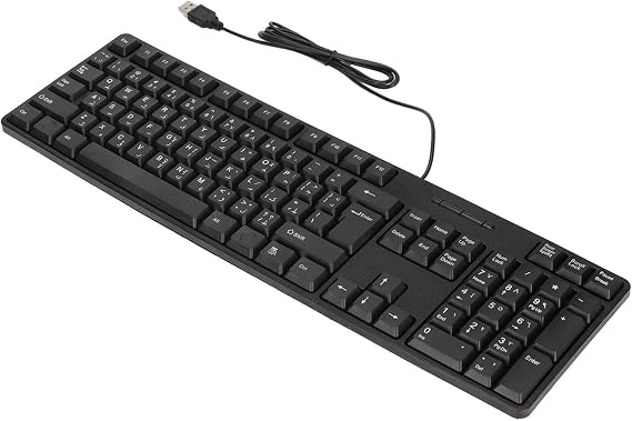 Keyboard, Gaming Keyboard Mechanical Keyboard with USB Interface Wired 104 Keys for Desktop Computer