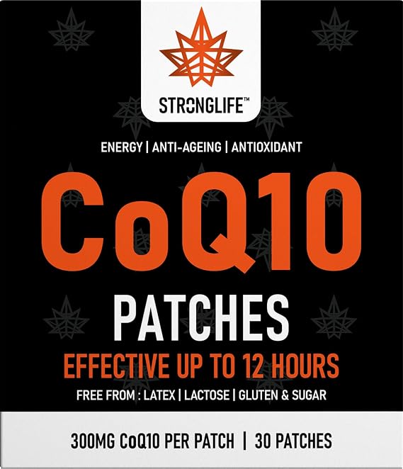 CoQ10 Transdermal Patches – 30 Patches for Energy, Heart, and Cellular Health | High Absorption CoQ10 Supplement | Long-Lasting, Easy to Use, Like CoQ10 Powders & Capsules, Antioxidant Support