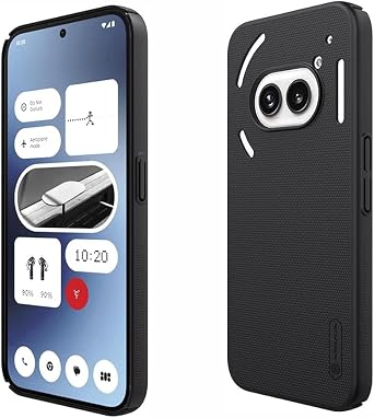 Case Compatible with Nothing Phone 2a Plus, Slim Fit Dotted Frosted Shield Matte Case Hard PC Back Cover (Black) (Black)