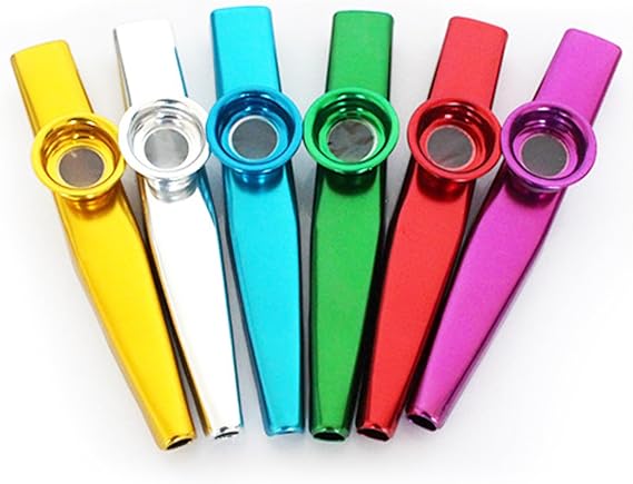 6Pcs Multipack Kazoo Musical Instruments for Kids Adult, Aluminum Alloy Kazoo Sets Musical Instruments for Guitar, Violin, Piano Instrumental Accompaniment
