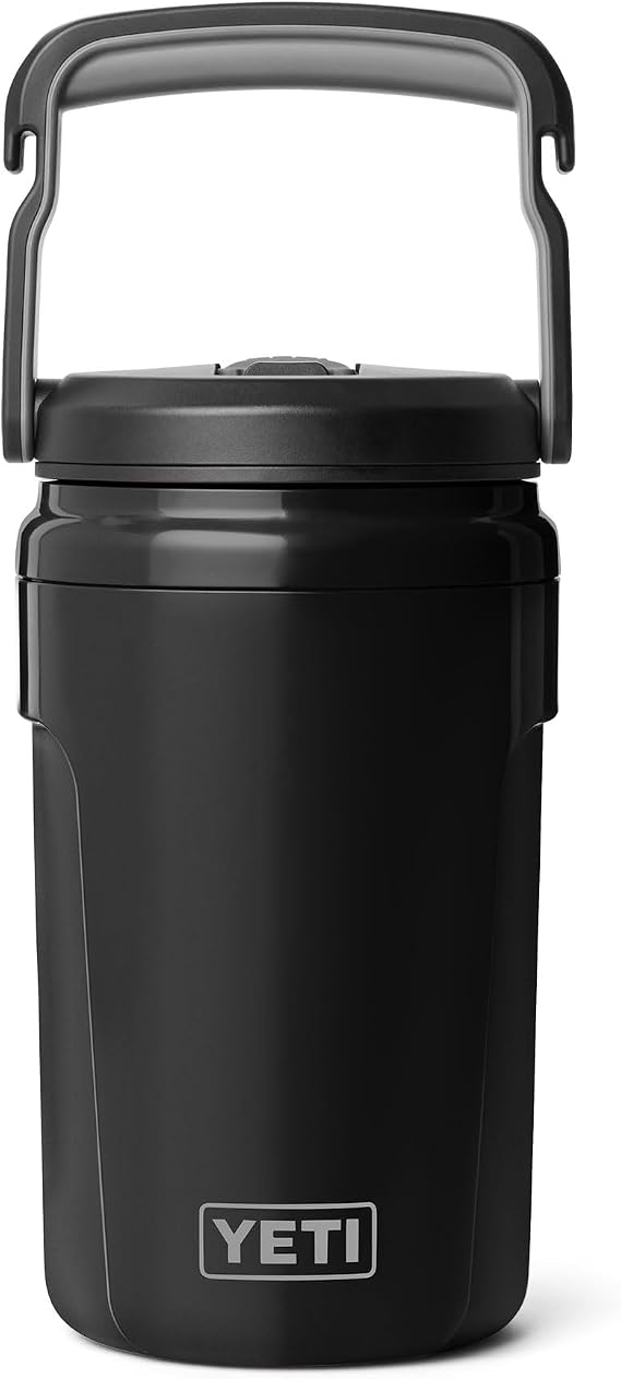 YETI Silo 40 oz Insulated Magslider Straw Cap Water Jug Leakproof, Lightweight Sports Bottle with Fence Hook Handle Keeps Drinks Ice-Cold Ideal for Gym, Sports & Tournaments, Black