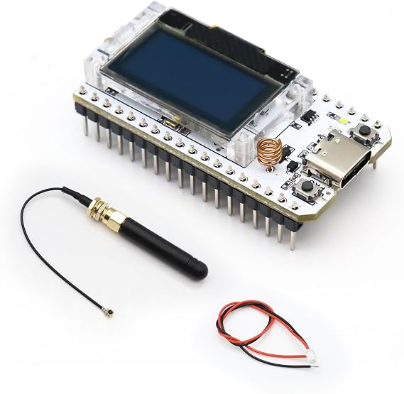 ESP LoRa Development Board, ESP LoRa V3 Module SX1262 863 928MHz with 0.96 OLED Display, Type C Dual-Core IOT 240MHz Bluetooth WiFi Board for Arduino/Meshtastic